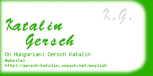 katalin gersch business card